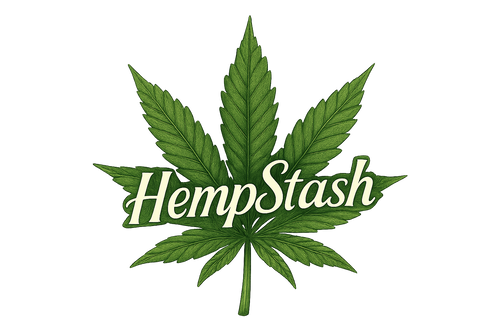 Create me a hemp leaf with hempstash on it 